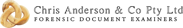 Forensic Document Examination Australia Sydney NSW Chris Anderson & Co